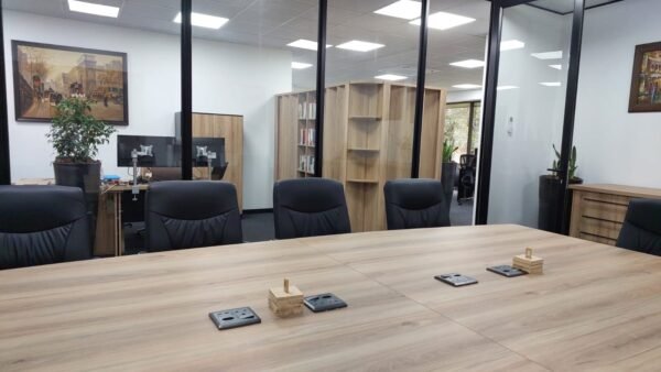 Vision Activ's Barrel-Shaped Boardroom Table